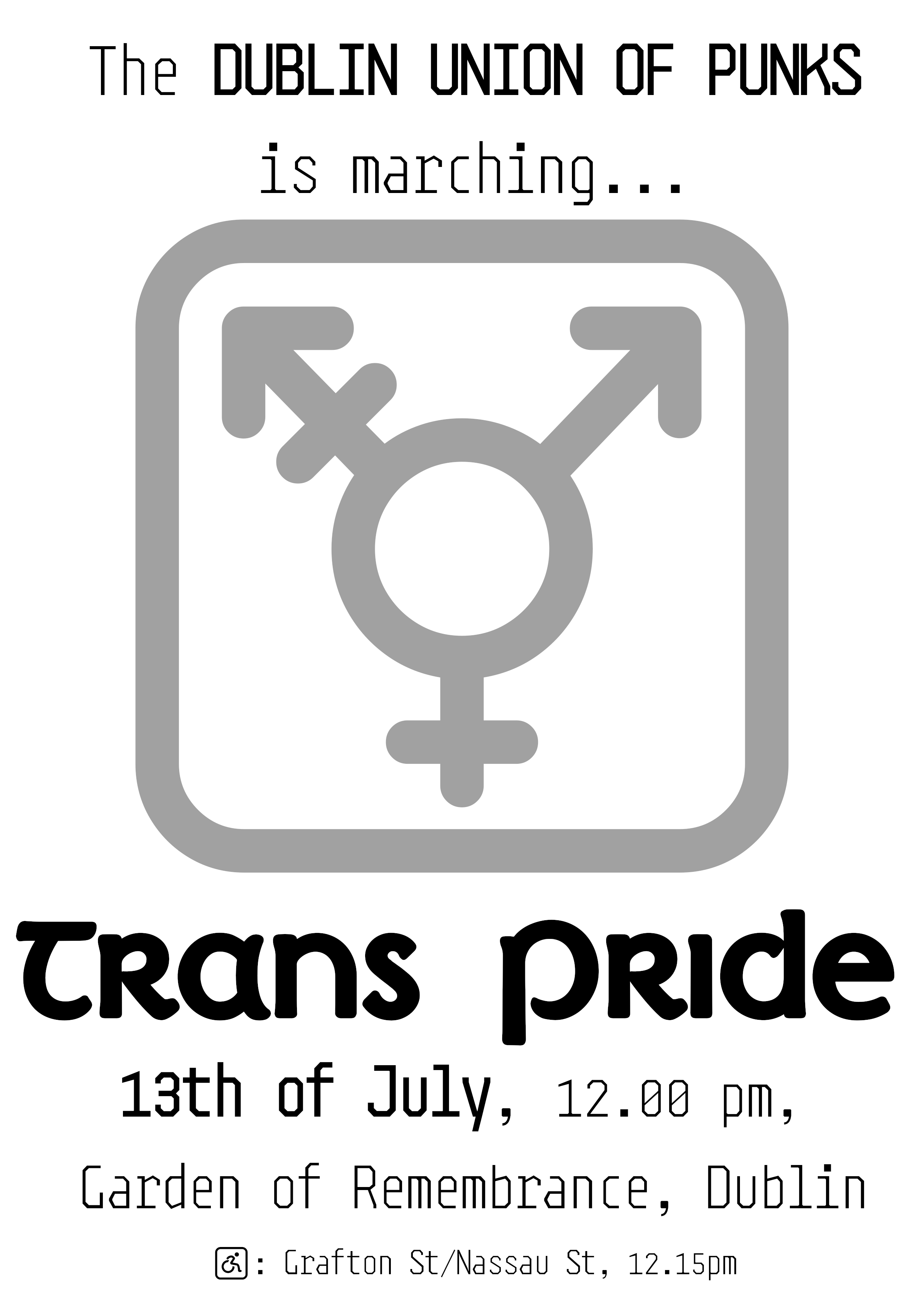 poster for trans pride bloc