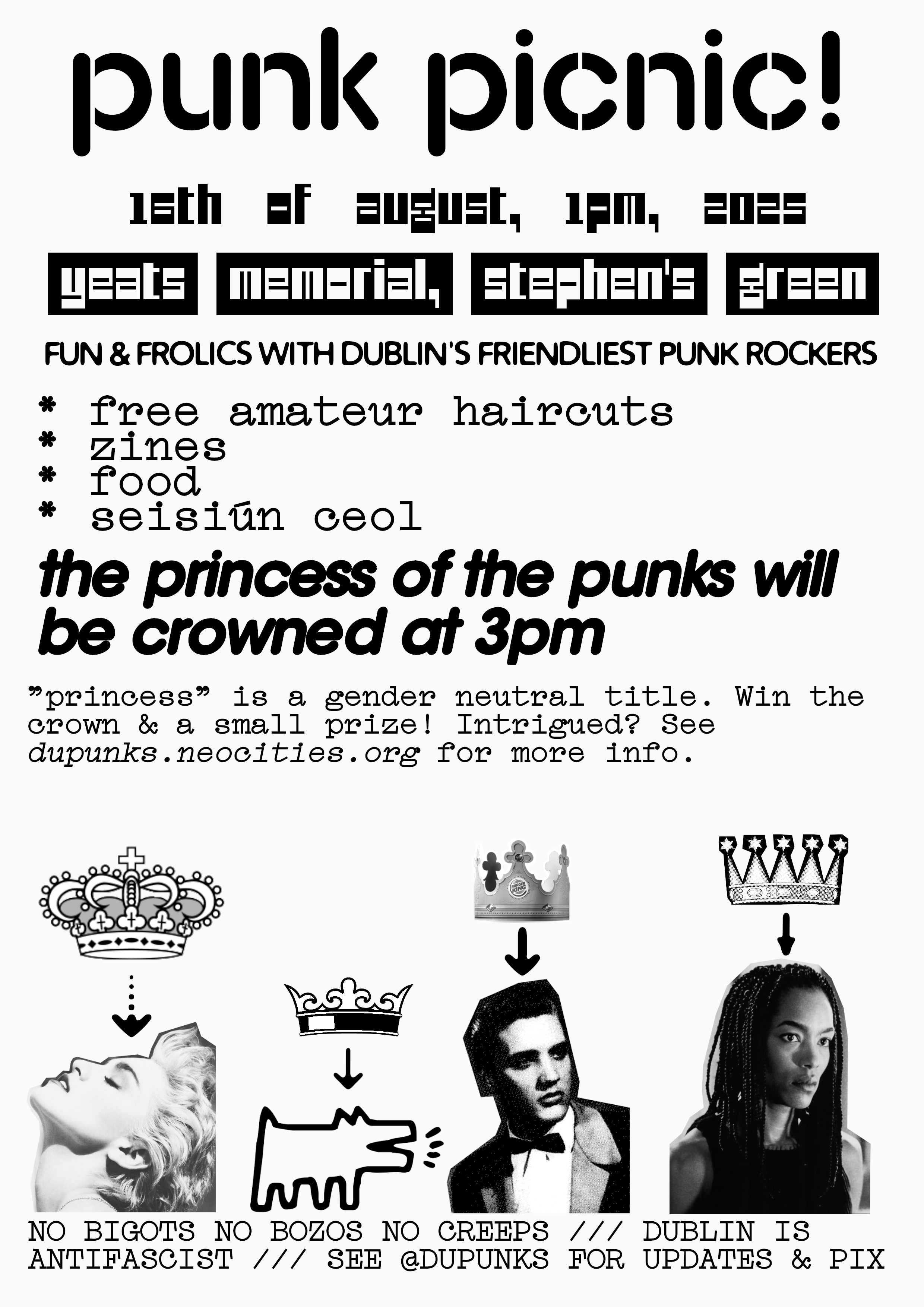 Punk picnic! 16th of August, 1pm, 2025
